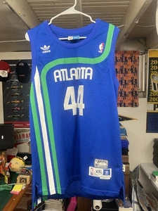 Adidas NBA Atlanta Hawks Pistol Pete Maravich 44 Jersey Hardwood Classics XXL - Picture 1 of 4