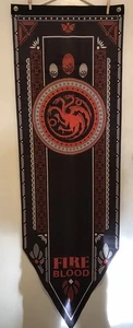 Juego de Tronos Casa Targaryen Fuego y Sangre 19 x 60" Banner HBO - Imagen 1 de 3
