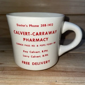 Vintage USA Made Biloxi Pharmacist Calvert-Carraway Dinner Style Coffee Mug - Picture 1 of 6