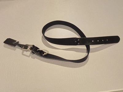 NUEVO CINTURÓN LEViS HOMBRE GENUINO CUERO ARTESANAL ELÁSTICO ELASTIC negro M 34-36 Foto 1 de 4