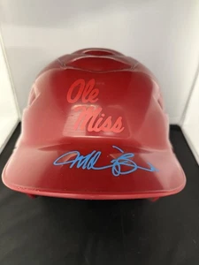 Mike Bianco signierter Ole Miss Schlaghelm in Originalgröße mit JSA - Bild 1 von 4
