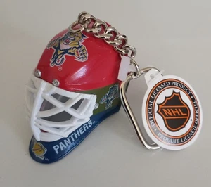 J.F. Sports Florida Panthers Goalie Helmet Key Chain - Picture 1 of 4
