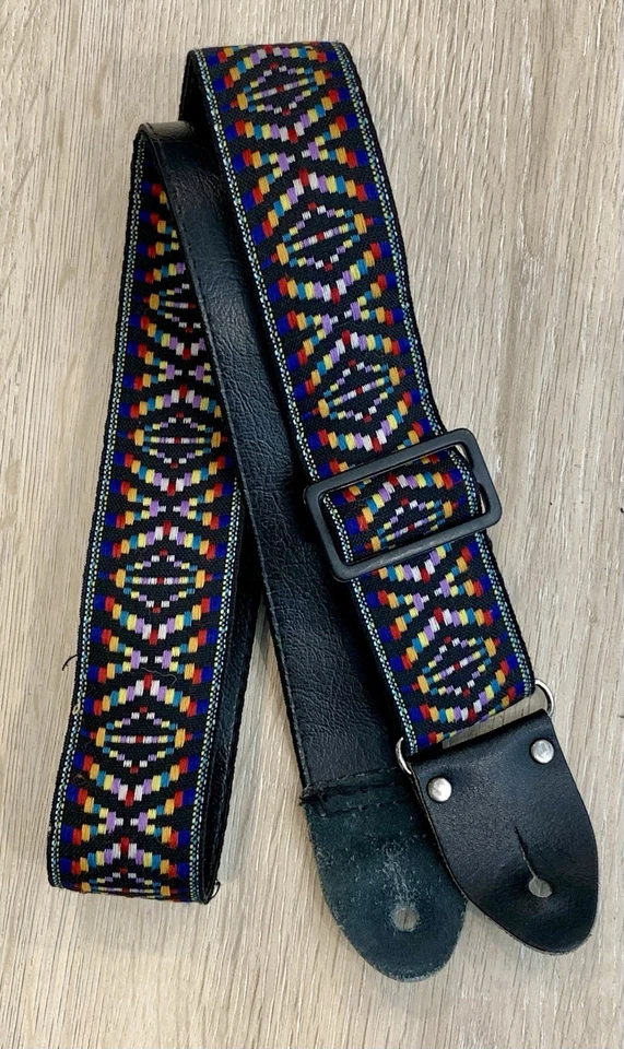 Correa de Guitarra Tejida Estilo ACE Ventura Años 80 De Colección Hecha en EE. UU. Foto 1 de 2