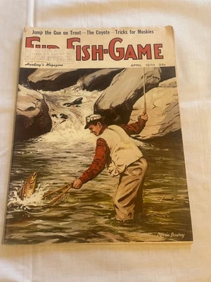 Field & Stream Magazine April 1970 Fishing Trout Muskie Tips Harding - Image 1 of 2