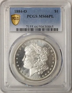 1884 O Morgan Silber Dollar PCGS MS-66 PL - Bild 1 von 3