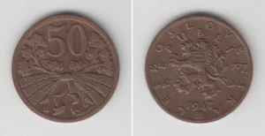 Tschechoslowakei, 50 Haléřů 1947, KM#21, f.vz - Picture 1 of 1