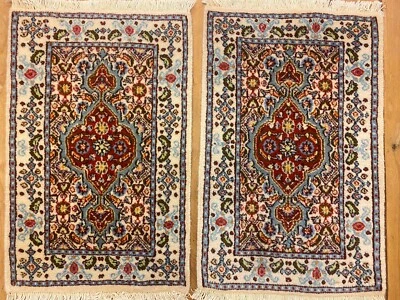 2 X Tappeto Orientale Intrecciato A Mano Moud Auto Footmats60 X 40 piano CM - Image 1 of 4