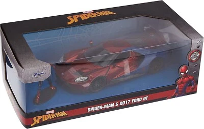 Jada Marvel Spiderman 2017 Ford Gt Auto In Metallo Die-Cast In Scala 1:24 - Immagine 1 di 2