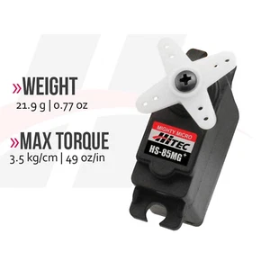 Servo de engranaje metálico micro analógico HiTec HS-85MG Mighty - Imagen 1 de 1