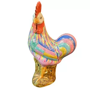 Vintage chinesischer Porzellan Hahn Figur Huhn Famille Rose 11 1/2" - Bild 1 von 18