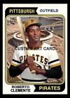 Roberto Clemente Pittsburgh Pirates 74 Style Custom Aceo Art Novelty Card