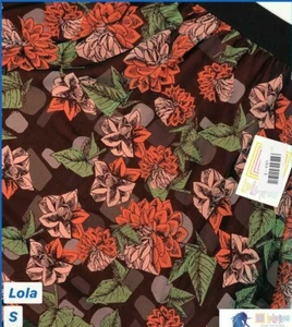Nueva Falda Lularoe Lola Talla S Forrada Bajo la Rodilla Estampado Floral Nueva con Etiquetas - Imagen 1 de 1