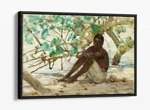 HENRY SCOTT TUKE, A WEST INDIAN BOY -FLOAT EFFECT CANVAS WALL ART PRINT - Picture 1 of 12