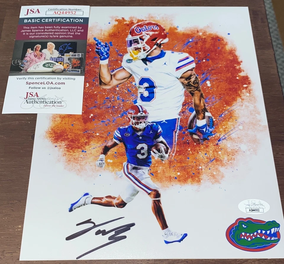 Eugene Wilson III Signed Autographed 8x10 Photo Florida Gators Football JSA N4 - Image 1 of 1