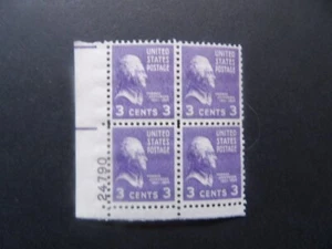 #807 3c Thomas Jefferson Plate Block #24790 LL MNH OG VF #3 - Picture 1 of 1
