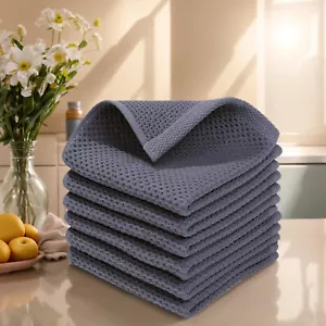 🔥Paños de cocina de secado rápido tejido gofre de algodón 2X12 2PK NUEVOS CON ETIQUETAS - Imagen 1 de 3