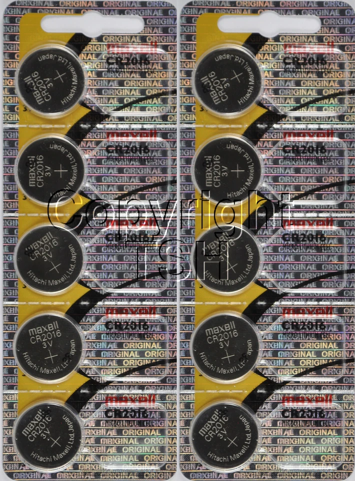 Maxell original  2016 CR 2016 Lithium 3V Battery ( 10 PC ) - Image 1 of 1