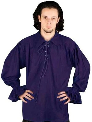 Средневековый пират эпохи Возрождения поэт косплей костюм John Cook рубашка C1007 - Изображение 1 из 2