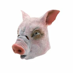 HALLOWEEN OVERHEAD PIG BOAR MASK Fancy Dress Costume Accessory - Picture 1 of 1