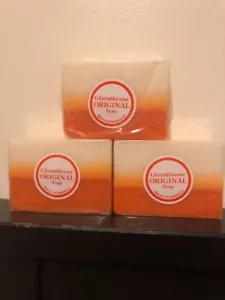 3 x Original Glutathione + Kojic Acid 2in1 Soap Bars Skin Whitening Gluta Papaya - Picture 1 of 3