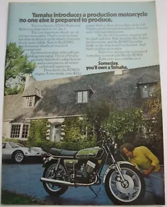 Yamaha RD400 Motorcycle 1976 Print Ad Washing Bike Vintage Magazine Advert - Picture 1 of 5