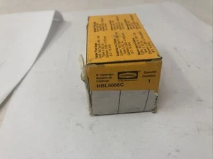 HUBBELL HBL5666C PLUG INSULGRIP 15A 250V NEMA 6-15P - NOS - Picture 1 of 3