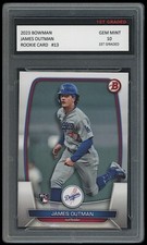 JAMES OUTMAN 2023 BOWMAN (TOPPS) 1ST GRADED 10 ROOKIE CARD LOS ANGELES DODGERS