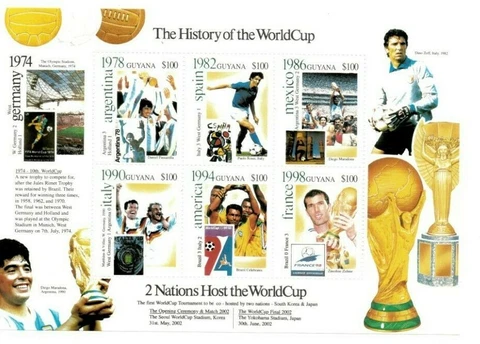 Guyana - 2001 - World Cup Soccer - Sheet Of 6 Stamps - Scott #3686 - MNH Cover