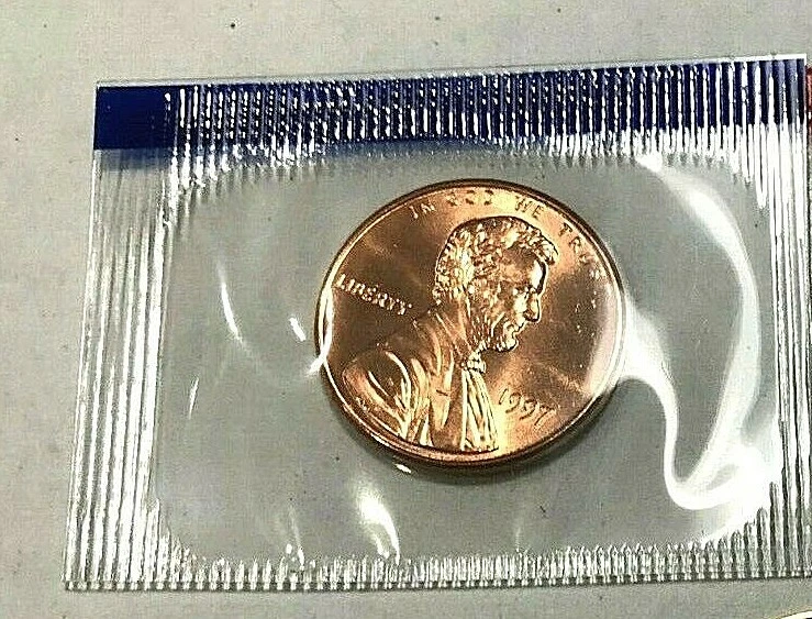 1997 P   LINCOLN CENT Choice Unc in Mint Cello  (1 Coin) - Image 1 of 1