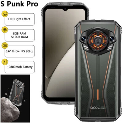 Unlocked DOOGEE S Punk PRO 4G Rugged Phone Android 14 Mobile Waterproof 20+512GB - Image 1 of 4