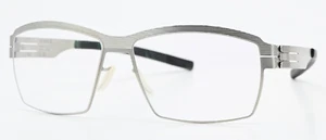 IC! BERLIN Brille Bernardino Pearl Viereck Seidenmatt Silber Leicht Flexibel M L - Picture 1 of 8