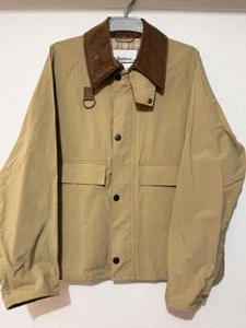 Barbour Spey Jacket Ivory Beige Brown Size M Cotton Polyester Mint #3 - Picture 1 of 3