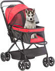 Pet Stroller, Foldable with Storage Basket, Wagon for Cats, Dogs, Pet Babies
