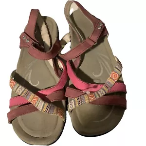 Abeo Damen-Sandalen 9 schmal Laguna Riemchen rosa Leder bequem offene Zehenpartie - Bild 1 von 8