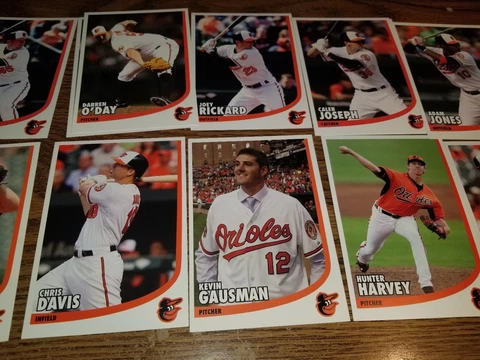 Baltimore Orioles Orioles FanFest team issued photo card postcard Past & Present Cover