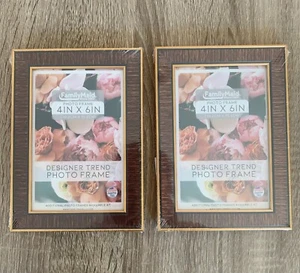 Photo frame -Picture frame - Table Top -Wall Mounting - 4"X6" - Pack 2 (#74732C) - Picture 1 of 5