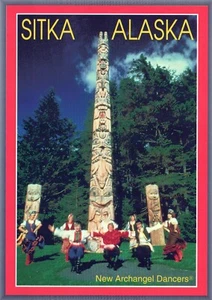 Sitka Alaska New Archangel Dancers Chrome 4x6 Postcard - Picture 1 of 2