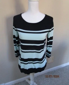 Talbots Womens Multicolor Pullover Striped Sweater 3/4 Sleeves Size Small - Picture 1 of 4