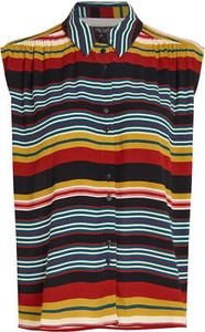 King Louie »VIV MAXIM STRIPE« STREIFEN LOOSE FIT Ärmellos TOP Bluse Rockabilly - Bild 1 von 5
