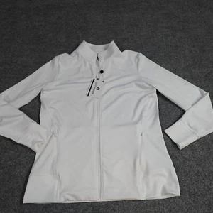 Foot Joy Womens Top M White Full Zip Solid NEW - Picture 1 of 9