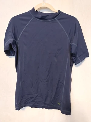 Camisa de protección contra erupciones Lands' End para niños cuello redondo manga corta azul marino talla L 14/16 #16325 Foto 1 de 3