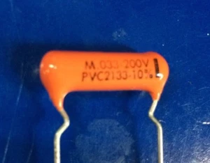 Mallory Orange Drop 0,033uf Gitarre Ton Kondensator Cap PVC2133 Strat Tele 200v - Bild 1 von 1