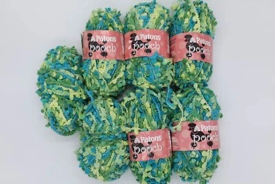 Lote de 6 madejas patones hilo perro color hojas verde azulado #65210 azul verde súper voluminoso Foto 1 de 4