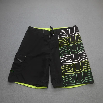 Pantalones Cortos de Carga Rusty Para Hombre Negros Talla 38/9 Cordón Surf Playa Foto 1 de 4