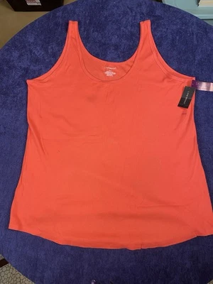 Camiseta sin mangas naranja Lane Bryant para mujer talla 26/28 NUEVA Foto 1 de 3
