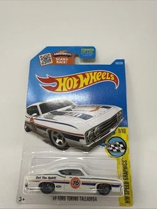 HOT WHEELS - HW Speed Graphics '69 FORD TORINO TALLADEGA "76" White - Picture 1 of 6