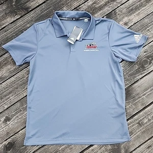 Drury Womens Basketball Polo Shirt: Mens Large Adidas Stitched Logo Grey NWT - Picture 1 of 7