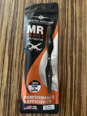Master Airscrew Propeller MR - 10x4.5 Propeller Set x2 Black MA.MR1045B - New! - Image 1 of 3