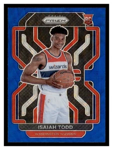 Isaiah Todd 2021-22 Panini Prizm RC Blue Wave #299 Washington Wizards - Picture 1 of 2