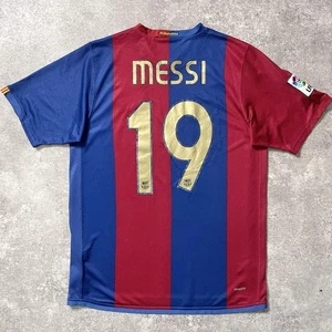 FC Barcelona Heimtrikot 06-07 Lionel Messi #19 Neu mit Etikett Retro Vintage Football JPN - Bild 1 von 4